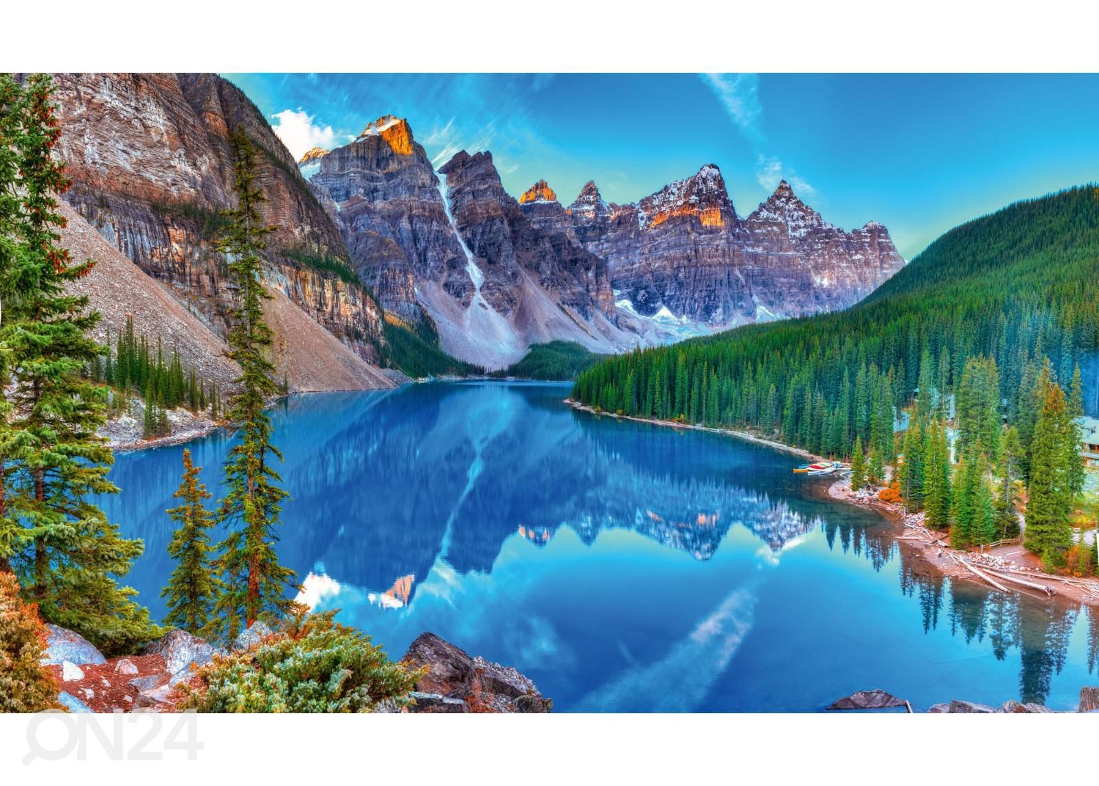Fliis fototapeet Moraine Lake suurendatud