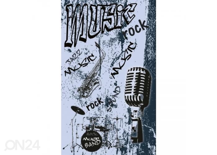 Fliis fototapeet Music blue 150x250 cm suurendatud
