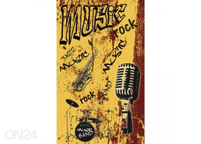 Fliis fototapeet Music orange 150x250 cm suurendatud