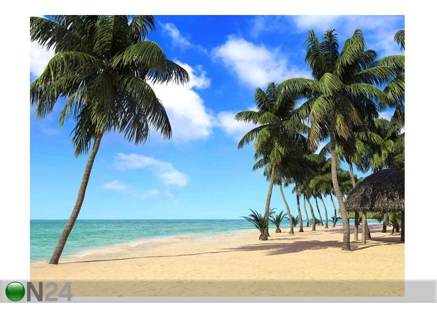 Fliis fototapeet Palms 360x270 cm suurendatud