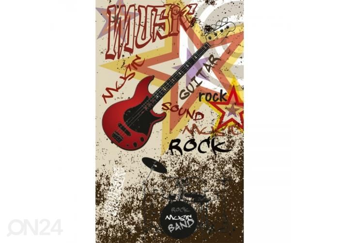 Fliis fototapeet Red guitar 150x250 cm suurendatud