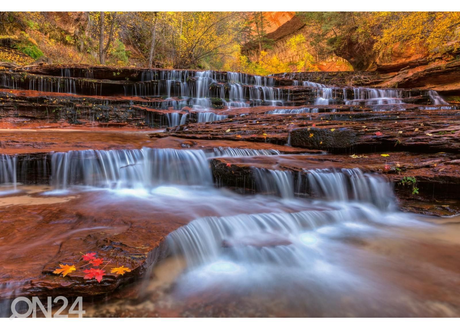 Fliis fototapeet Red Waterfalls suurendatud