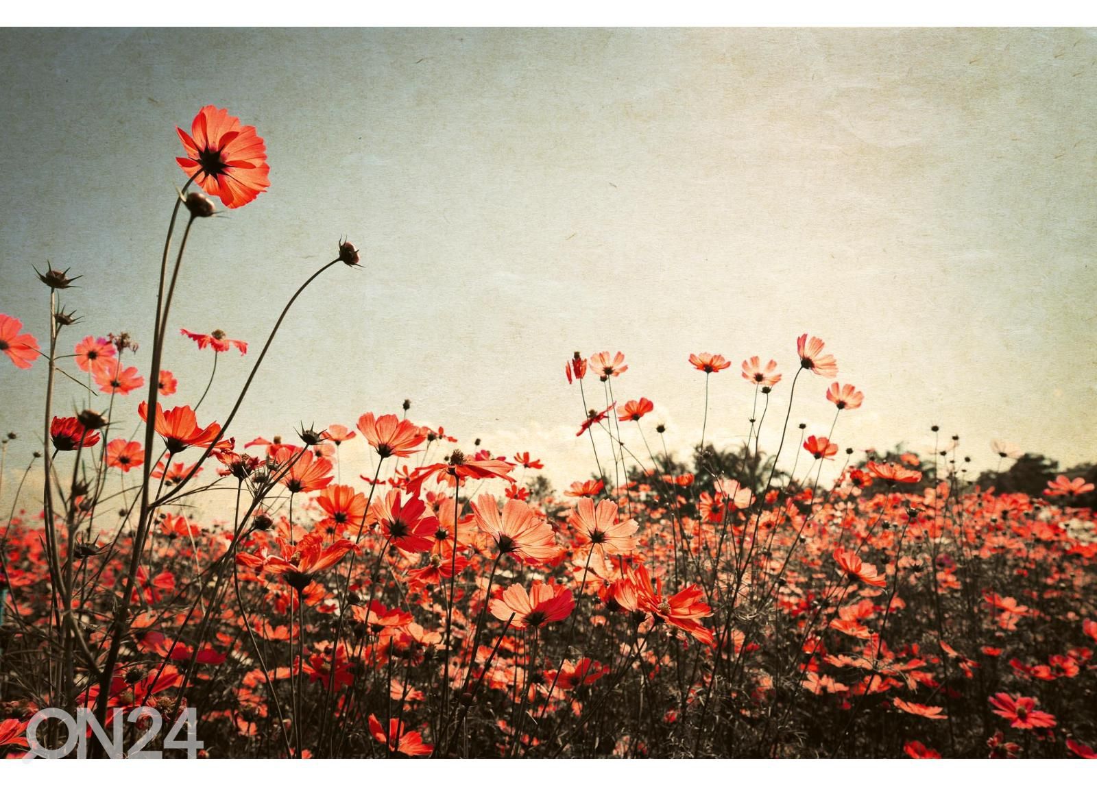 Fliis fototapeet Retro Flowers suurendatud