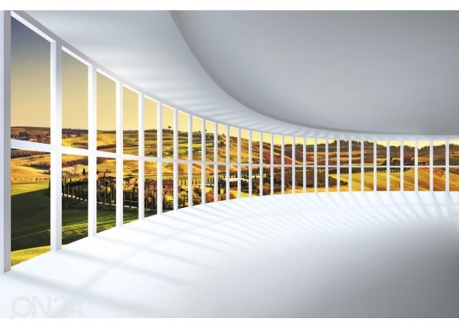 Fliis fototapeet Rounded hall 225x250 cm suurendatud