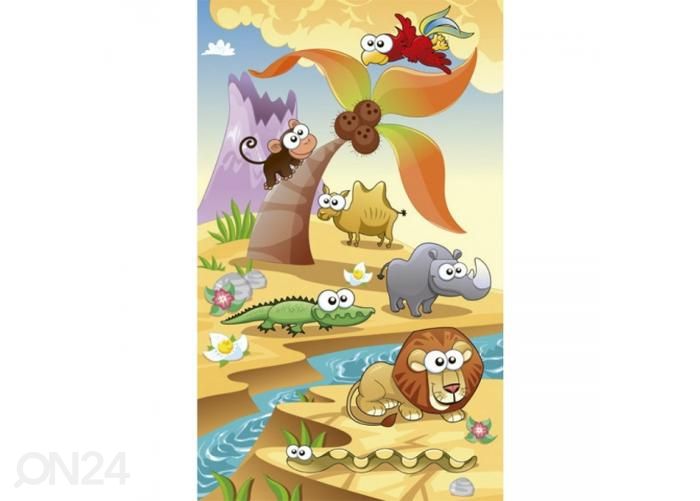 Fliis fototapeet Savannah animals 150x250 cm suurendatud