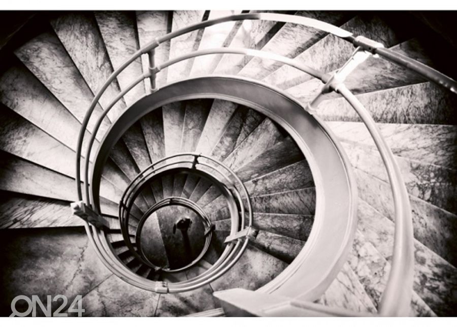 Fliis fototapeet Spiral stairs 225x250 cm suurendatud