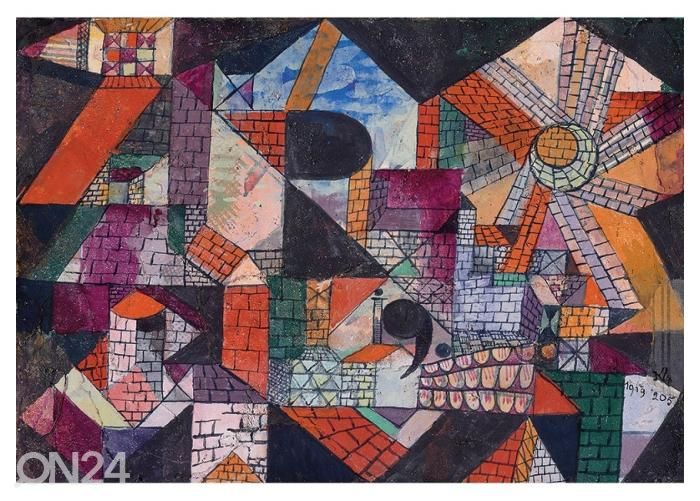 Fliis fototapeet Stadt R by Paul Klee 400x260 cm suurendatud