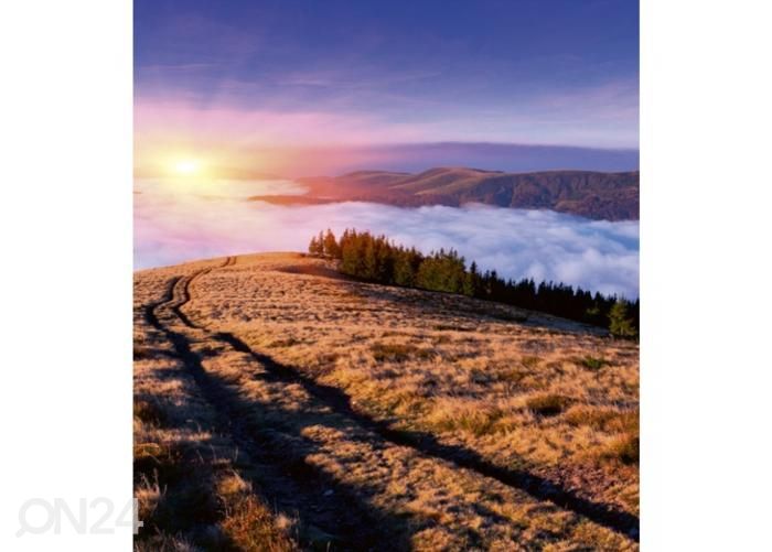 Fliis fototapeet Sunrise in mountains 225x250 cm suurendatud