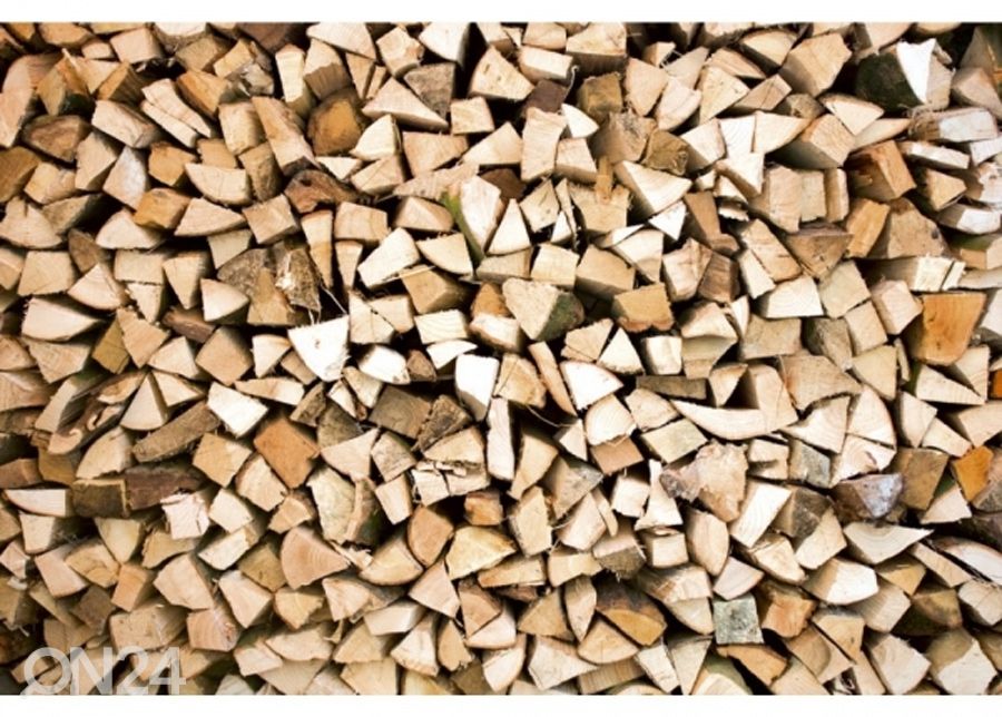 Fliis fototapeet Timber logs 150x250 cm suurendatud
