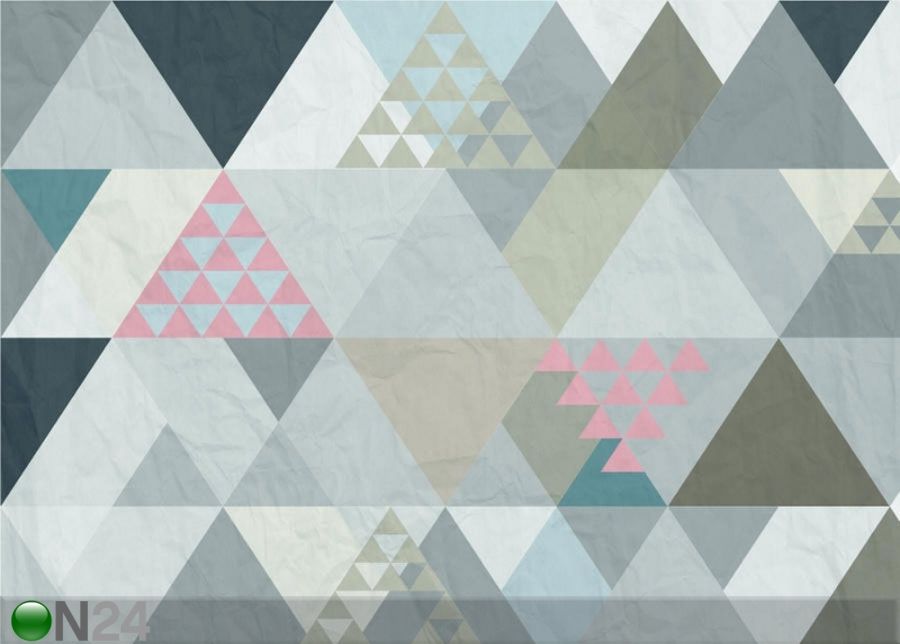 Fliis-fototapeet Triangles 1, 360x270 cm suurendatud