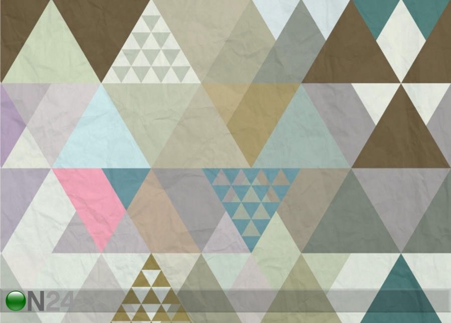 Fliis-fototapeet Triangles 360x270 cm suurendatud