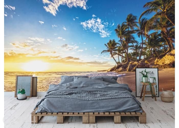 Fliis fototapeet Tropical Paradise Beach 368x254cm suurendatud