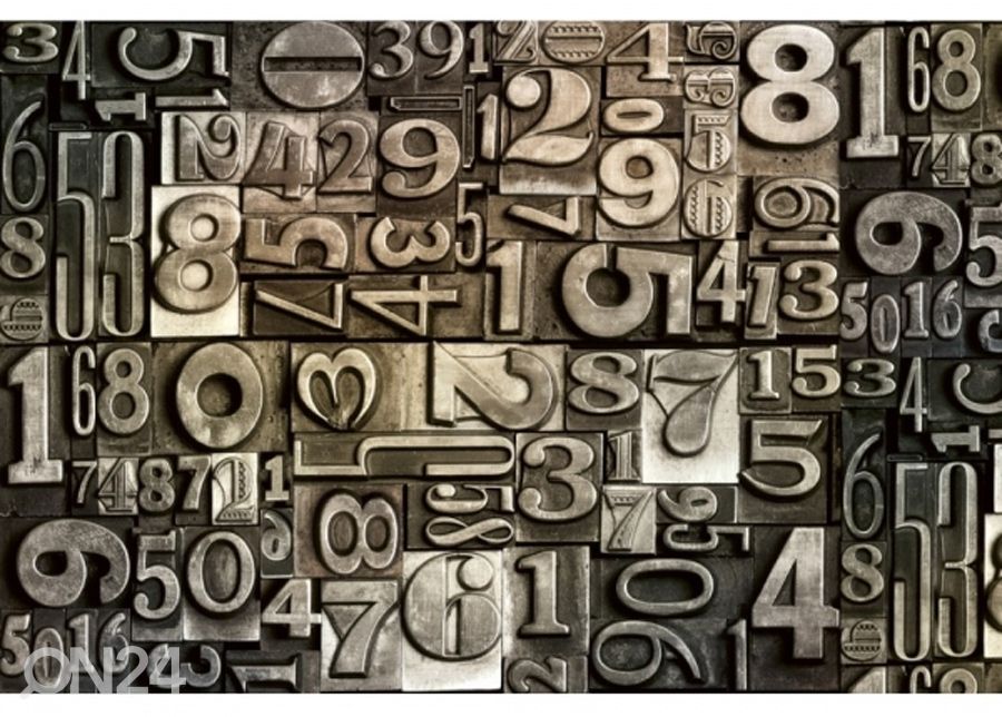 Fliis fototapeet Typeset 150x250 cm suurendatud