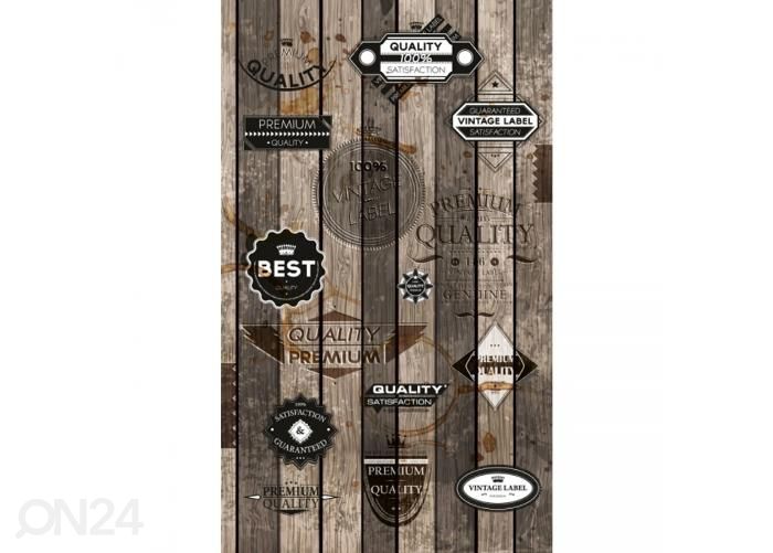 Fliis fototapeet Vintage labels 150x250 cm suurendatud