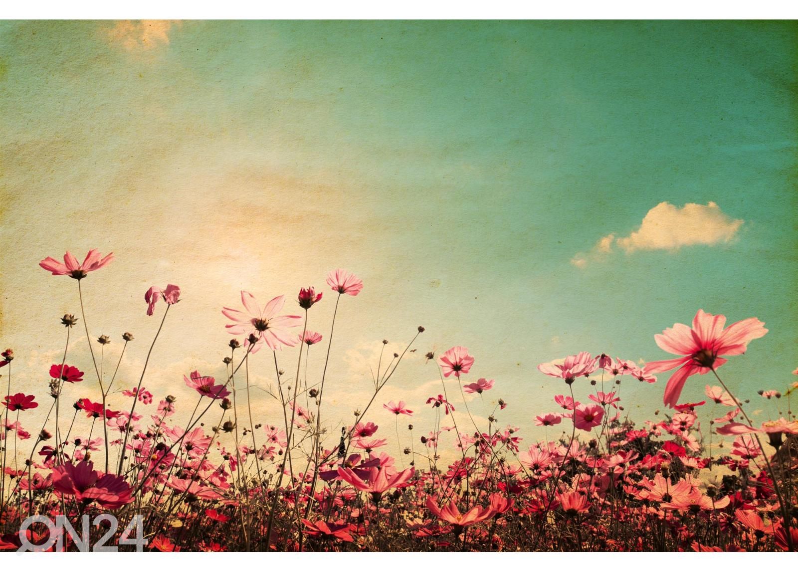 Fliis fototapeet Vintage Landscape Nature Background suurendatud