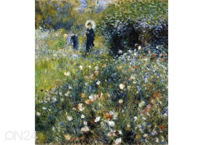 Fliis fototapeet Woman in garden 225x250 cm suurendatud