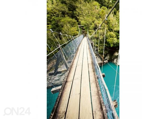 Fliis fototapeet Wooden bridge 150x250 cm suurendatud