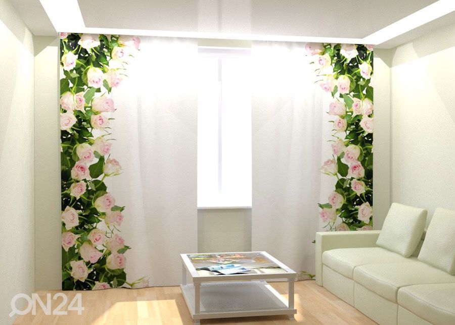 Fotokardinad Hug of White Roses 300x260 cm suurendatud