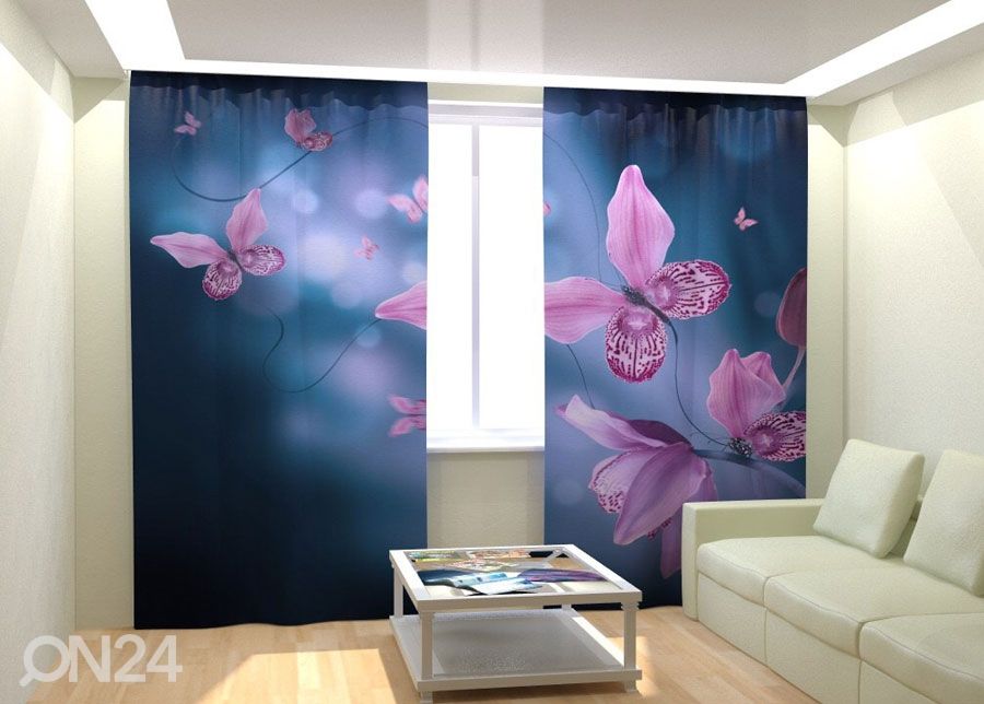 Fotokardinad Purple Butterflies 300x260 cm suurendatud