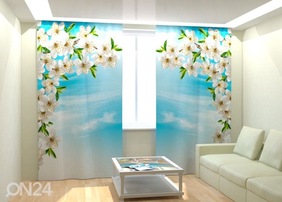 Fotokardinad Spring Cherry Flowers 300x260 cm suurendatud
