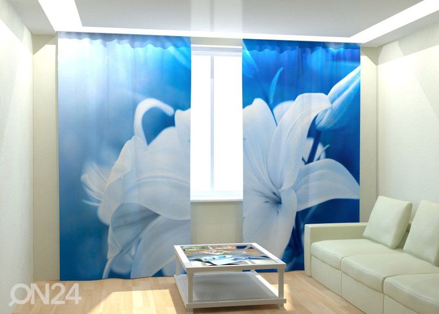 Fotokardinad White Lily 300x260 cm suurendatud