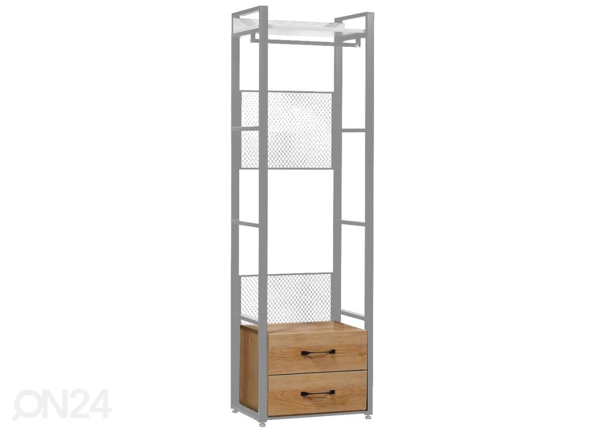Garderoobisüsteemi 2-ne sahtliboks (60 cm, hele) suurendatud