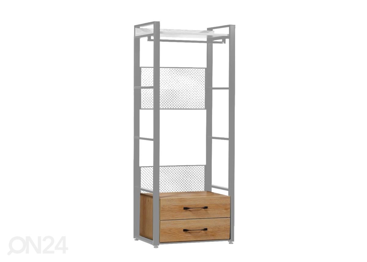 Garderoobisüsteemi 2-ne sahtliboks (80 cm, hele) suurendatud