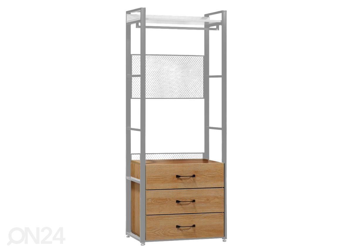 Garderoobisüsteemi 3-ne sahtliboks (80 cm, hele) suurendatud