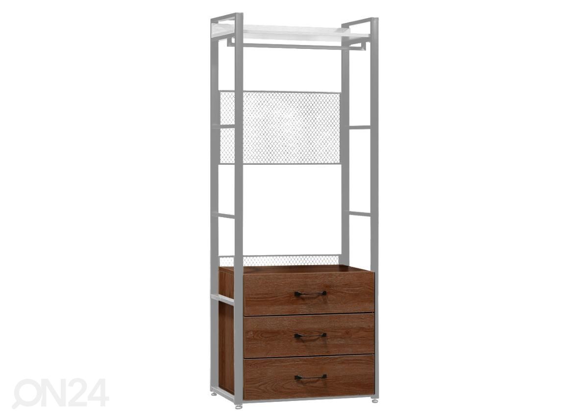 Garderoobisüsteemi 3-ne sahtliboks (80 cm, tume) suurendatud