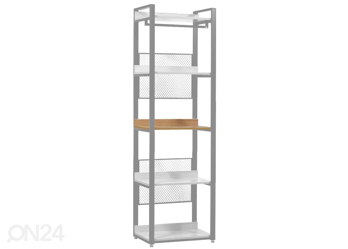 Garderoobisüsteemi riiul (60 cm, hele) suurendatud