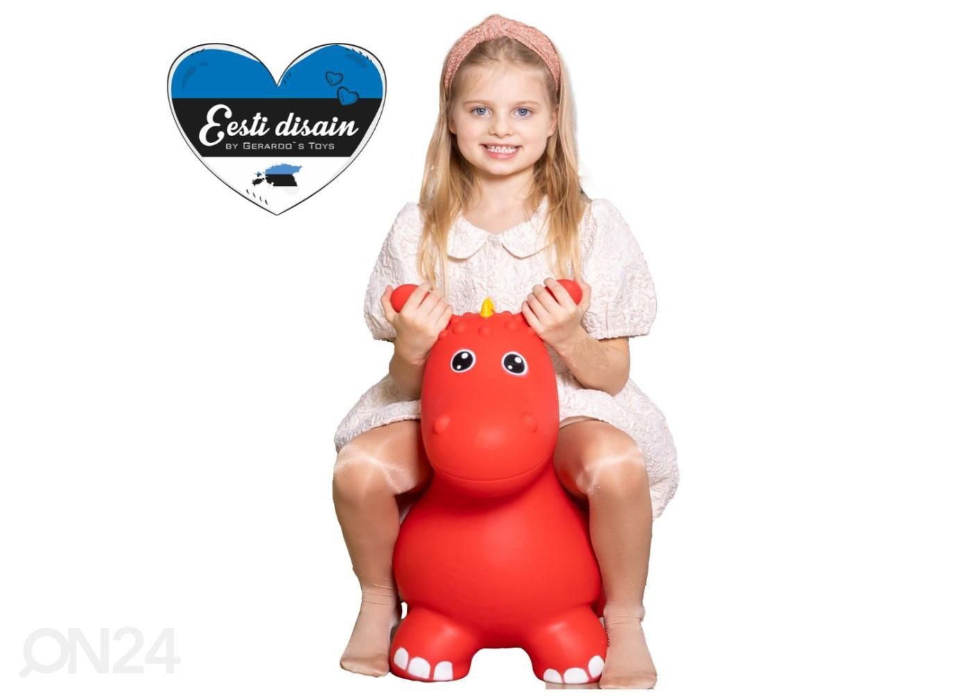 Gerardo's Toys Jumpy hüppeloom Draakon, punane suurendatud