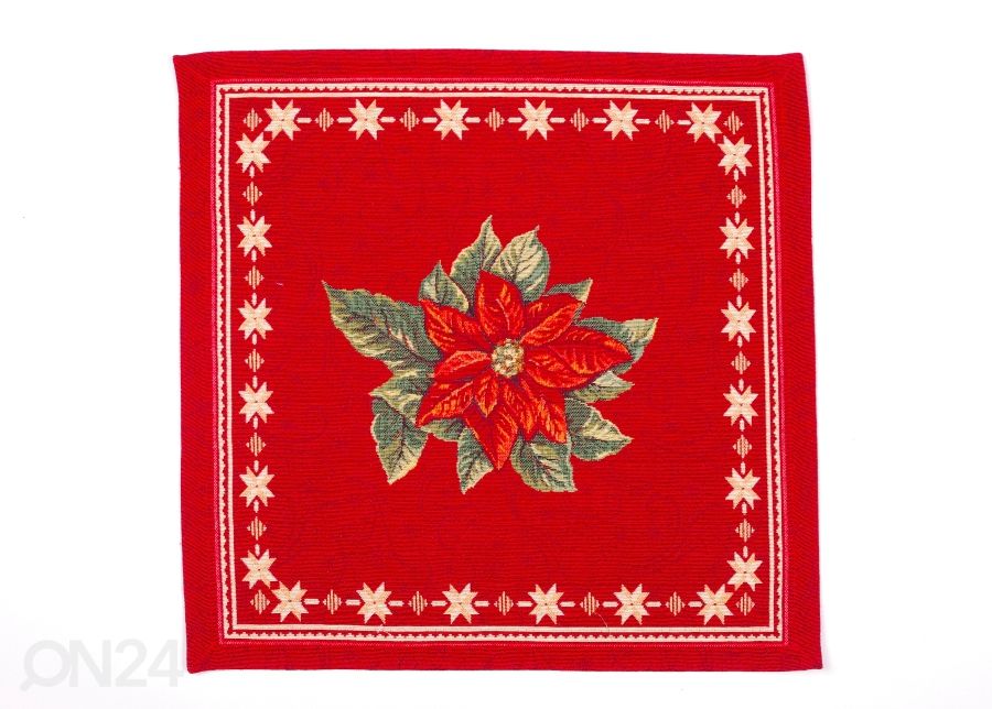 Gobeläänkangast jõulullinik/taldrikualus Ornament punane 45x45 cm suurendatud