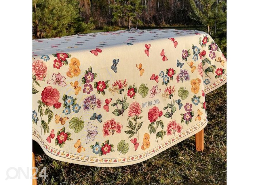 Gobeläänkangast laudlina Nature Ø 190 cm suurendatud