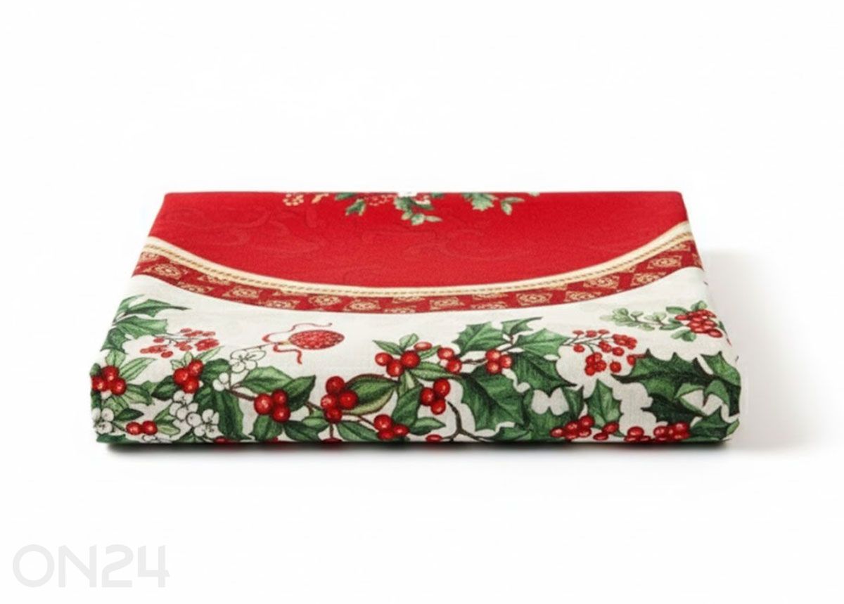 Gobeläänkangast ümmargune jõululaudlina Gingle Ø137 cm suurendatud