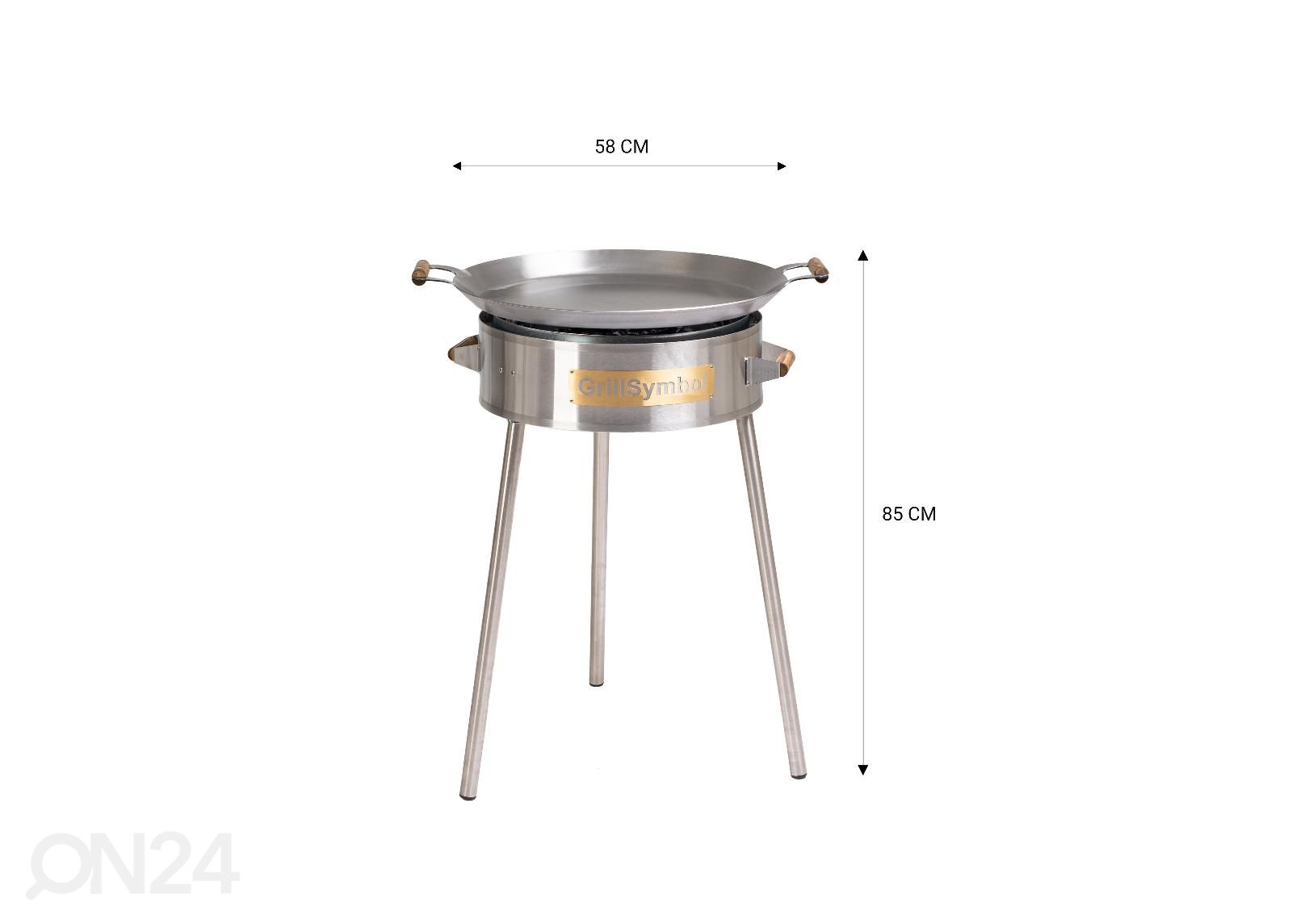 GrillSymbol gaasipõletiga grillpann PRO-580 suurendatud
