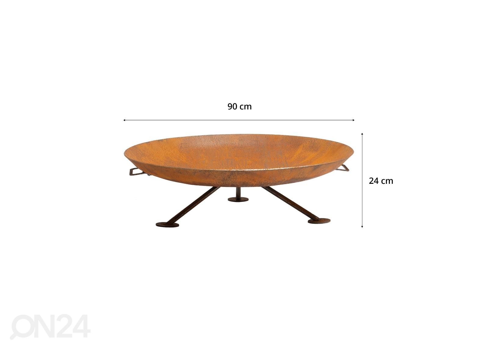 GrillSymbol lõkkealus Alta XL Ø 90 cm suurendatud mõõdud