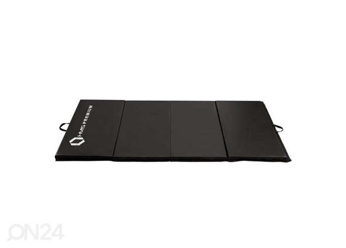 Gümnastikamatt kokkupandav HMS Premium MGS01 240x120 cm must suurendatud