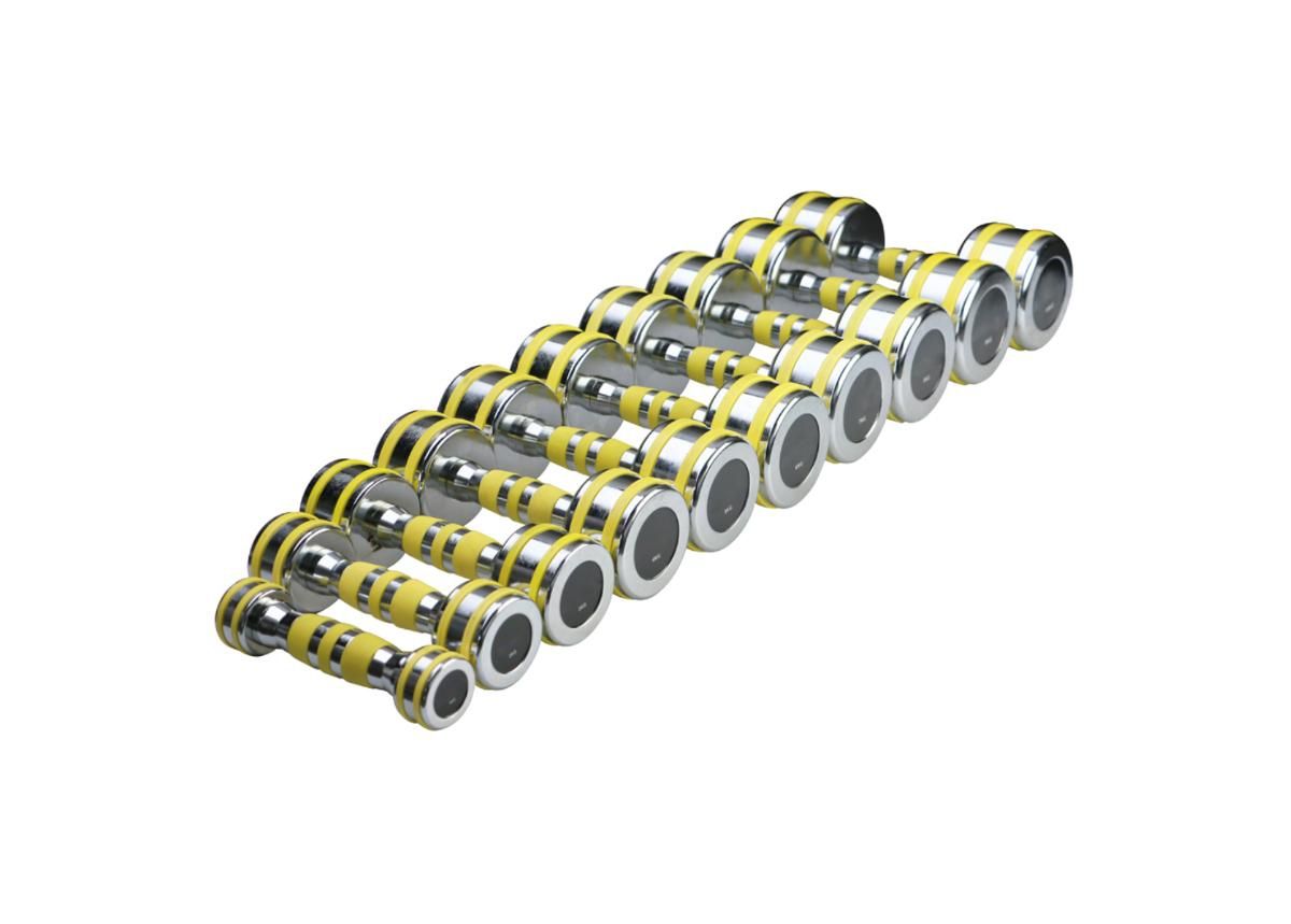 Hantel kroomist inSPORTline Yellsteel 14 kg suurendatud