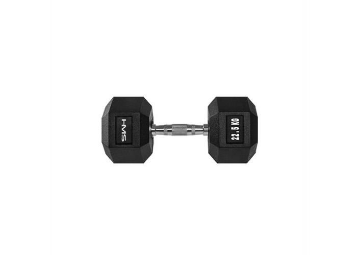Hantel kummeeritud HEX PRO 22,5 kg HMS suurendatud