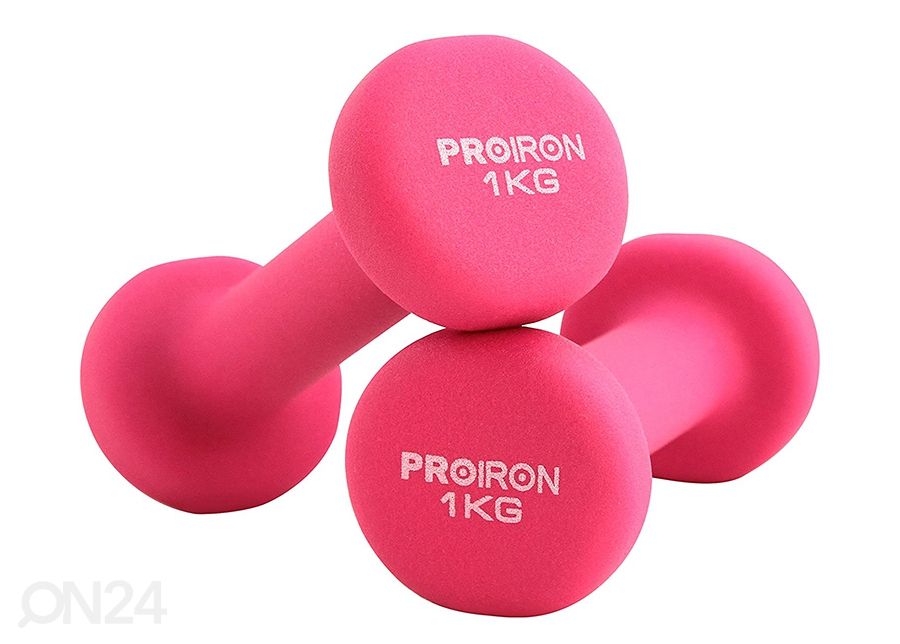 Hantlid ProIron Neopreen 1 kg, 2 tk suurendatud
