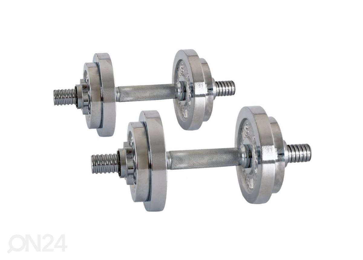 Hantlite komplekt kroomist 2 x 3-10 kg inSPORTline suurendatud