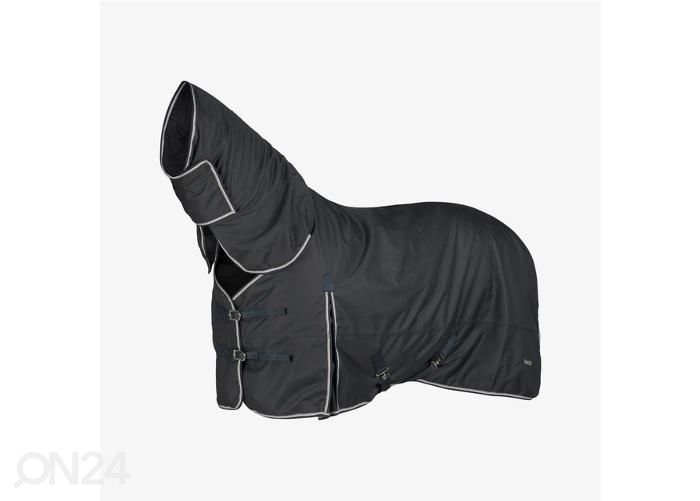 Hobuse õuetekk glasgow kaelaga 150 g 155 cm hall suurendatud