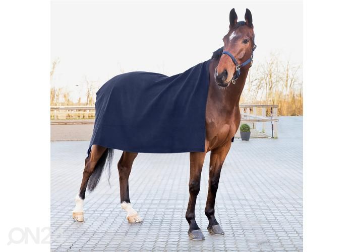 Hobuse villane tekk vail 200x175 cm tumesinine suurendatud