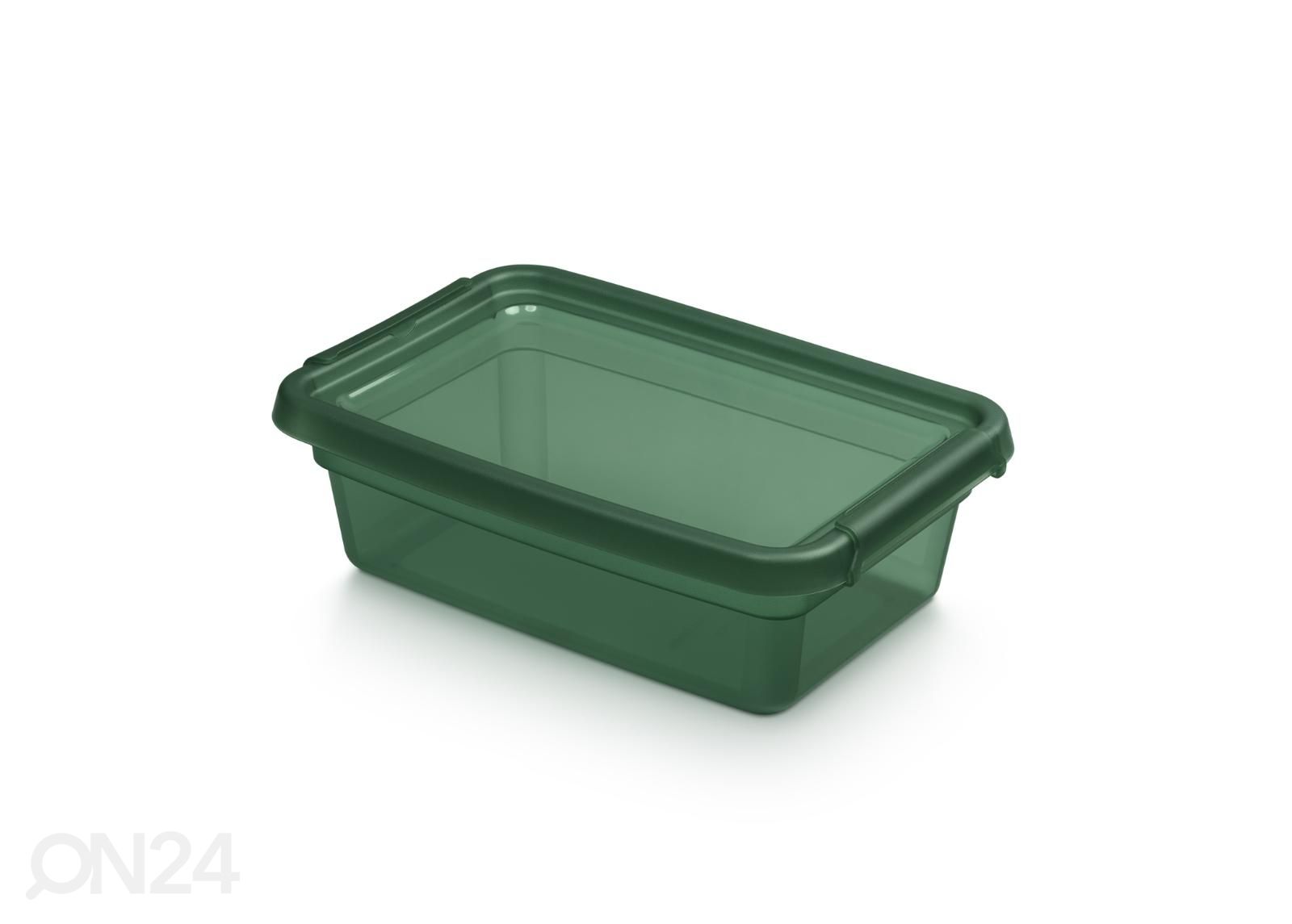 Hoiukast BaseStore 1,5 L, 14x19xh9 cm roheline suurendatud