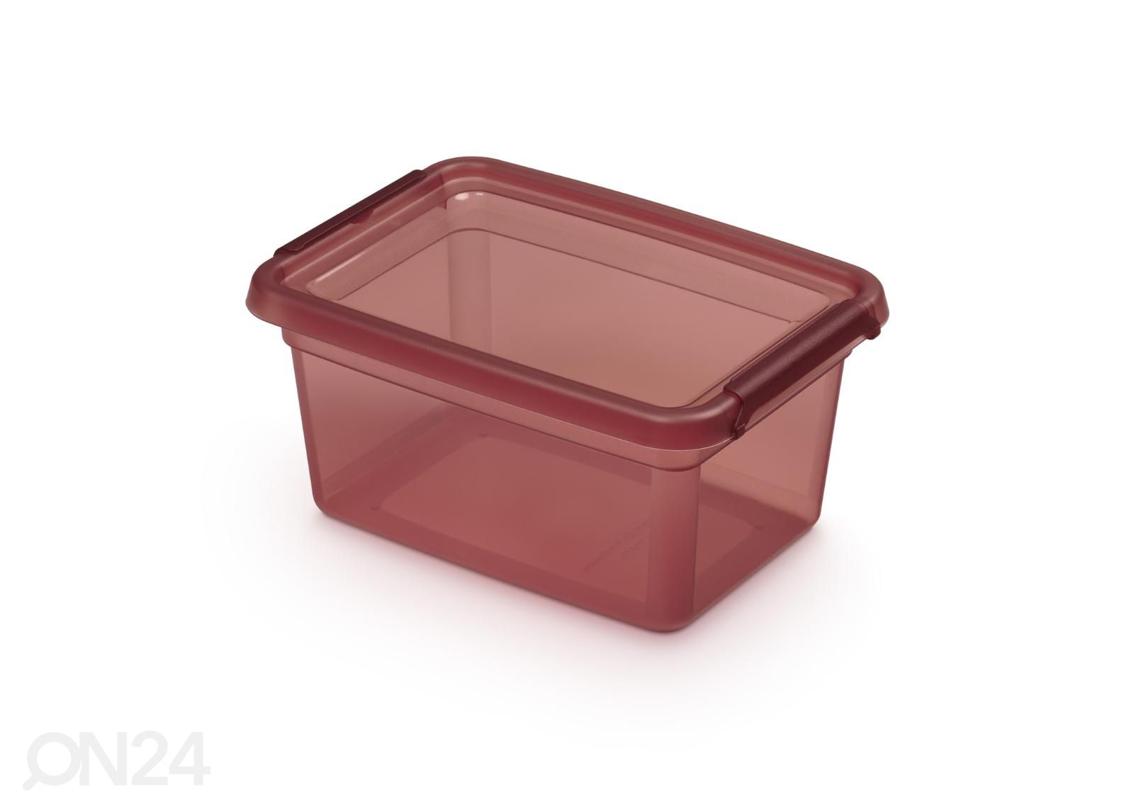 Hoiukast BaseStore 1,5 L, 14x19xh9 cm roosa suurendatud