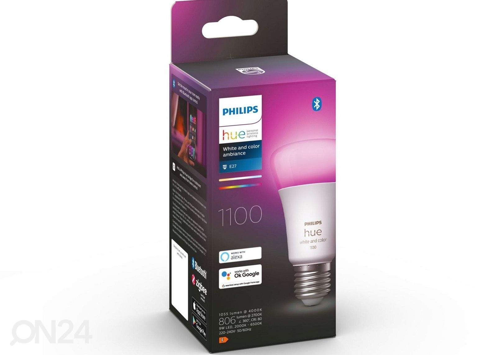 Hue White and Color ambiance elektripirn E27 9W 1100lm A60 suurendatud