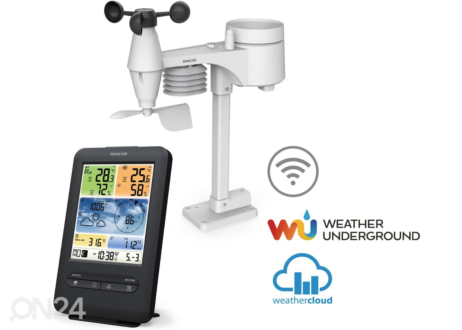 Ilmajaam WiFi-ga Sencor SWS9898 suurendatud