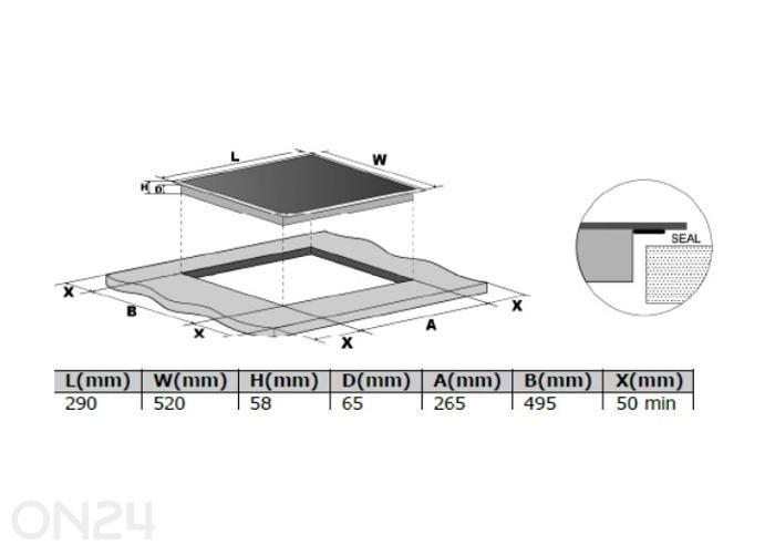 Induktsioonplaat Kluge KPI3002B suurendatud mõõdud