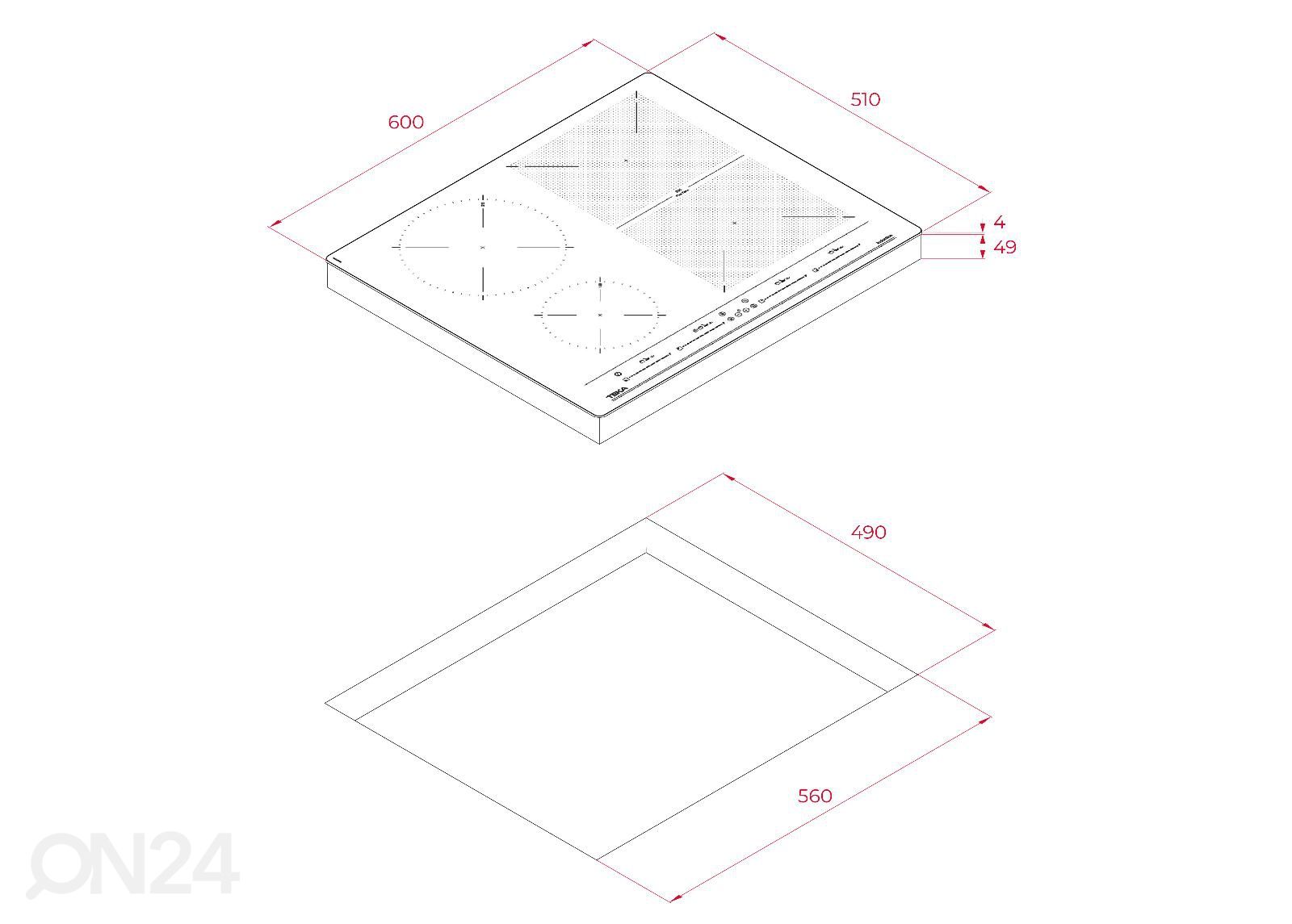 Induktsioonplaat Teka IZF 64440 BK MSP suurendatud