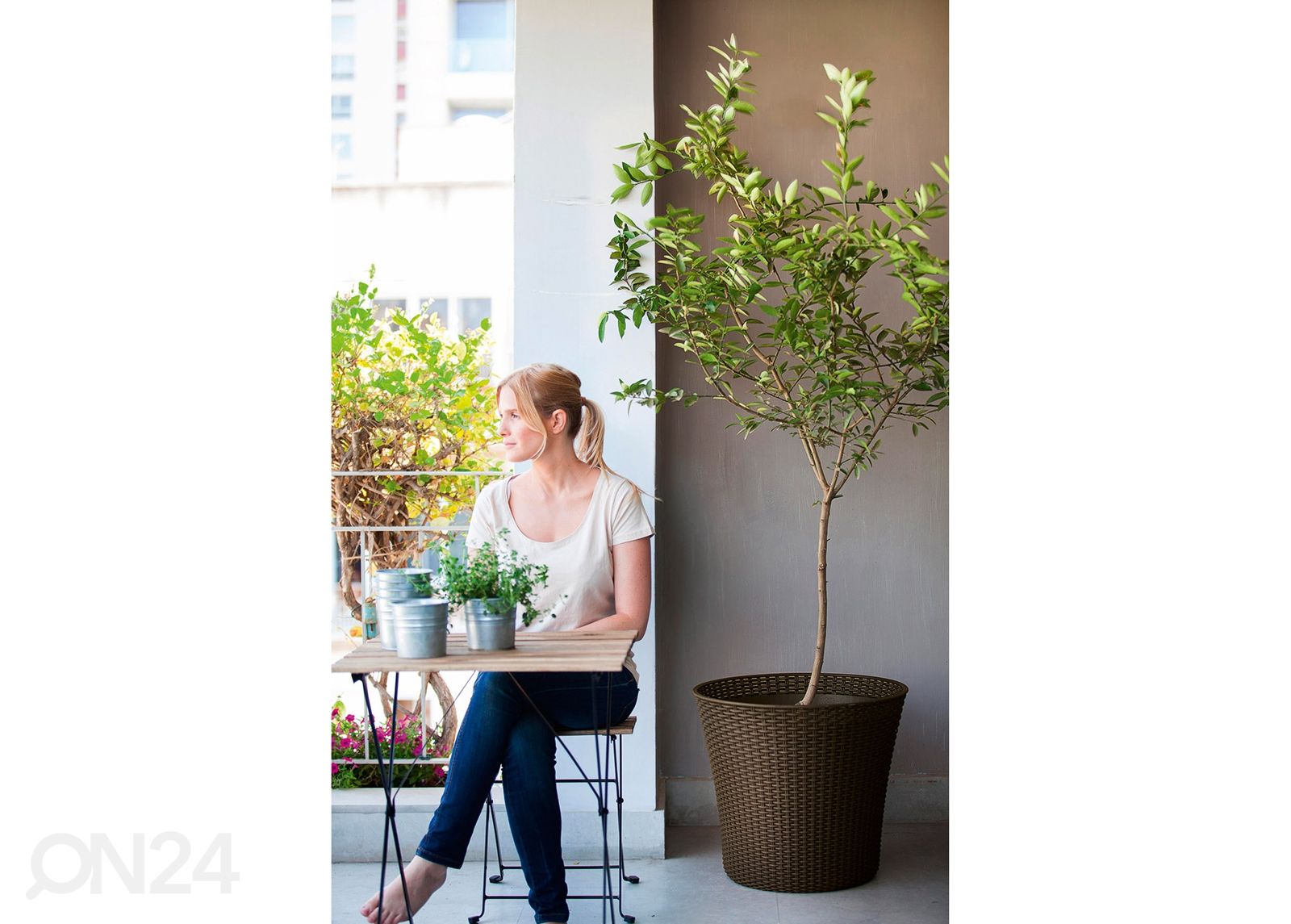 Istutuspott Keter Conic Planter 56L, pruun suurendatud